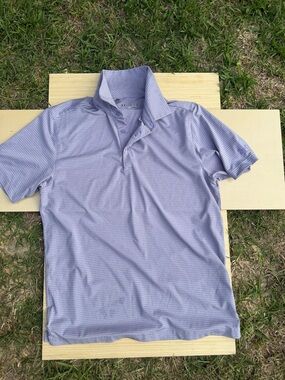 Under Armor Men's Light Purple Striped Polo Shirt